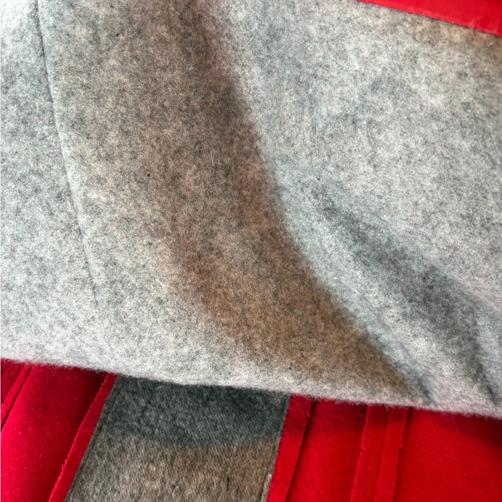 Rothschild Wool Velvet Hood Detail VTG Swing Peacoat Girls Sz 14 Scarlet Red NWT - Picture 12 of 16